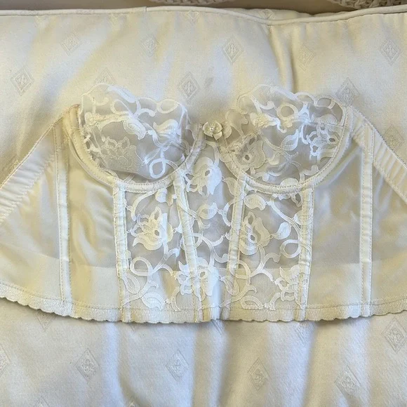 Vintage lace lingerie set with 2 corsets, 2 garter belts and more